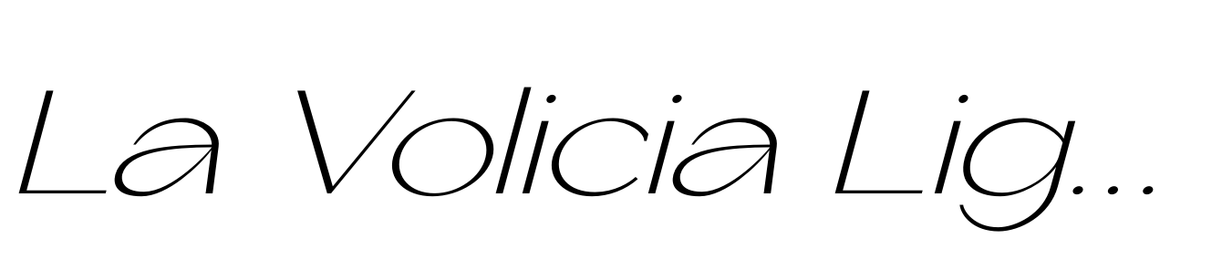 La Volicia Light Italic